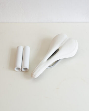 tokyobike 矽膠手把+人造皮革座墊套裝 - 白色