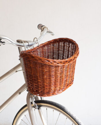 手工單車藤籃 - 啡色